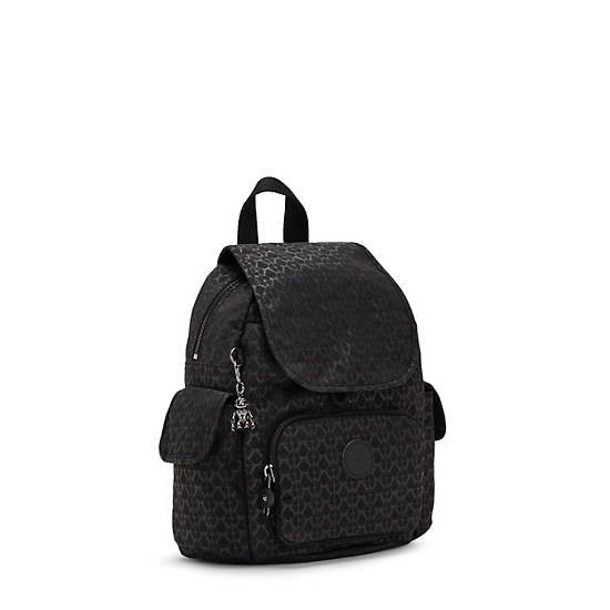 Kipling City Pack Mini Klassieke Printed Rugzak Zwart | BE 1483VR